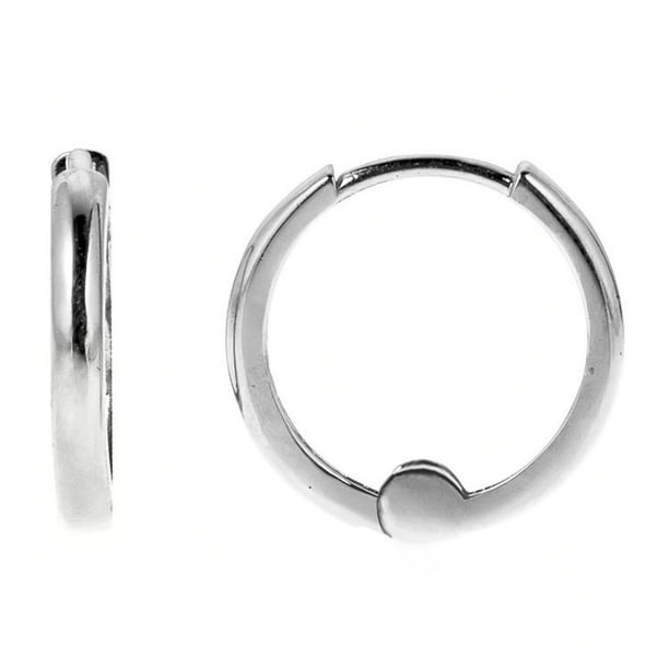 14k White Gold Polished Hinged Hoop Earrings Measures 17x15mm Wide 7mm Thick Jewelry Gifts for Women 14k White Gold Polished Hinged Hoop Earrings Measures 17x15mm Wide 7mm Thick Jewelry Gifts for Women